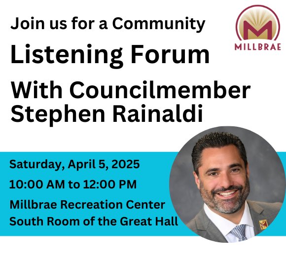 Listening Session with Councilmember Rainaldi 4/5 at 10 AM at the Recreation Center